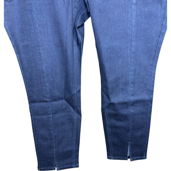 Isaac Mizrahi Live! Dark‎ Indigo Pull-On Slim Leg Ankle Jean 24W Plus NWT - Picture 3 of 10